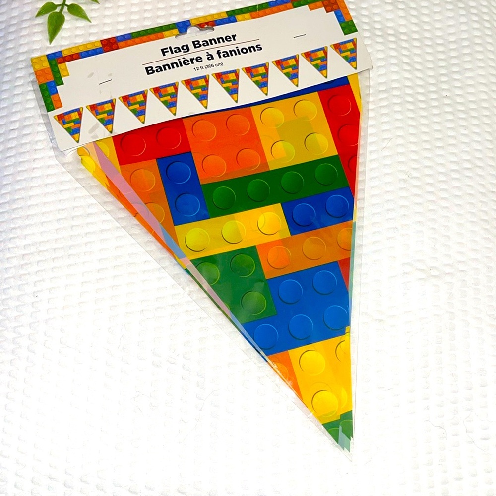 Colorful Block Pattern Flag Banner - Picture 1 of 2